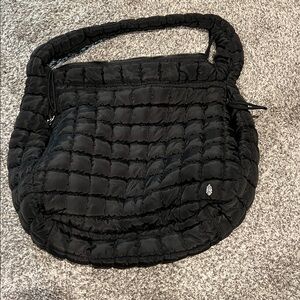 Black Free People Quilted Tote Bag
